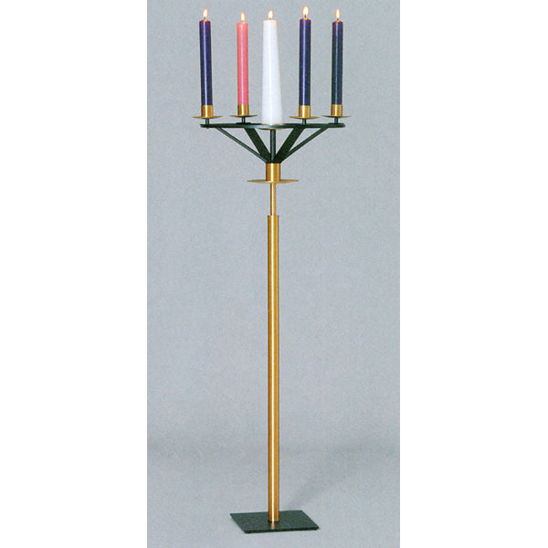 Church Advent Floor Wreath | 24" | Brass