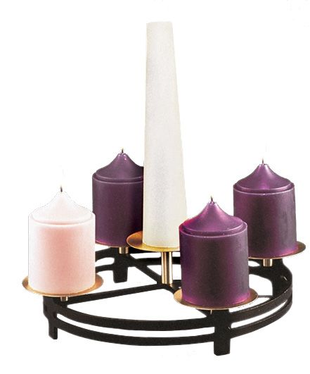 Tabletop Advent Wreath | 19-1/2" | Black