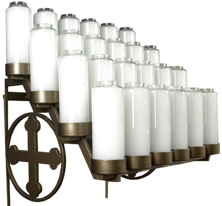 Votive Wall Mounting | 28 Votive Bottle Light