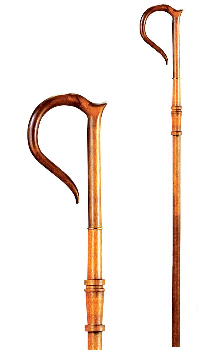 Bishop Crozier | Mahogany Wood | Dark Stain