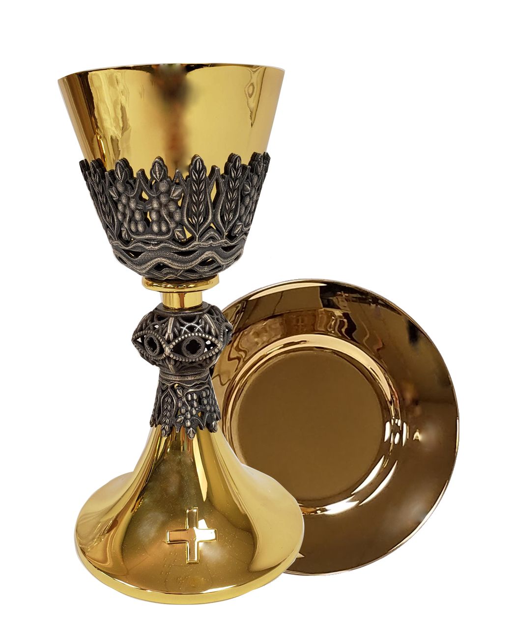 Chalice & Paten | Grapes & Wheat Design | Two Finishes