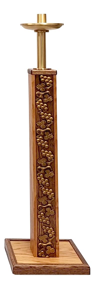 Processional Candlesticks | Grape & Leaf Relief | Sold in Pair