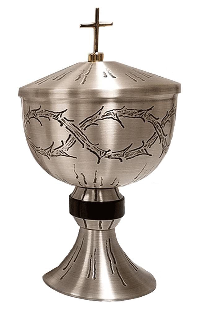 Ciborium with Lid | Oxidized Silver | Crown of Thorns