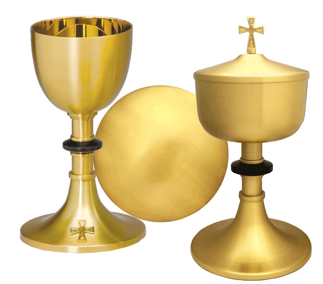 Chalice and Paten | Satin Gold Finish