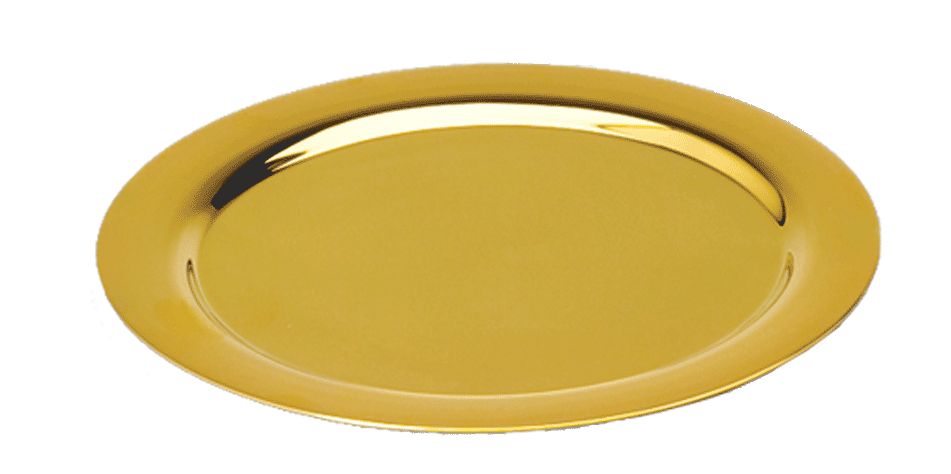 Large Paten | 8" Diameter | Polished Gold Finish