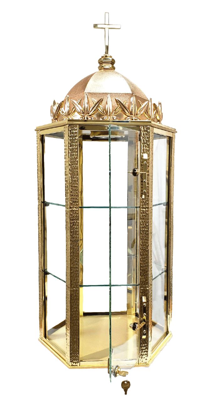 Ambry with Dome | Glass & Brass