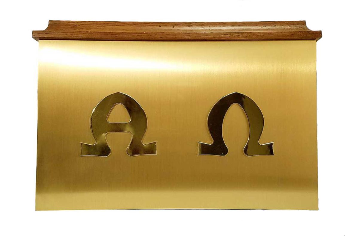 Ossuary | Wood | Brass Alpha & Omega