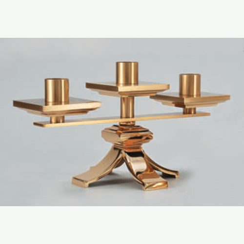 Candélabre d'autel en bronze, finition combinée 3, 5, 7 Lumières : Style 4414 - 7,5" H