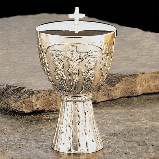 Deeply-Tooled Crucifixion Motif Ciborium