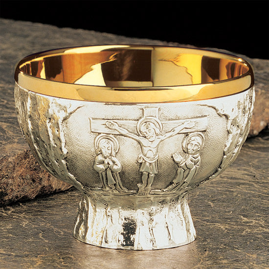 Deeply-Tooled Crucifixion Motif Open Ciborium