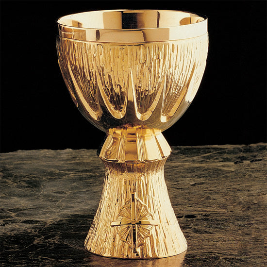 Calice à motif de couronne d'épines et patène à écaille
