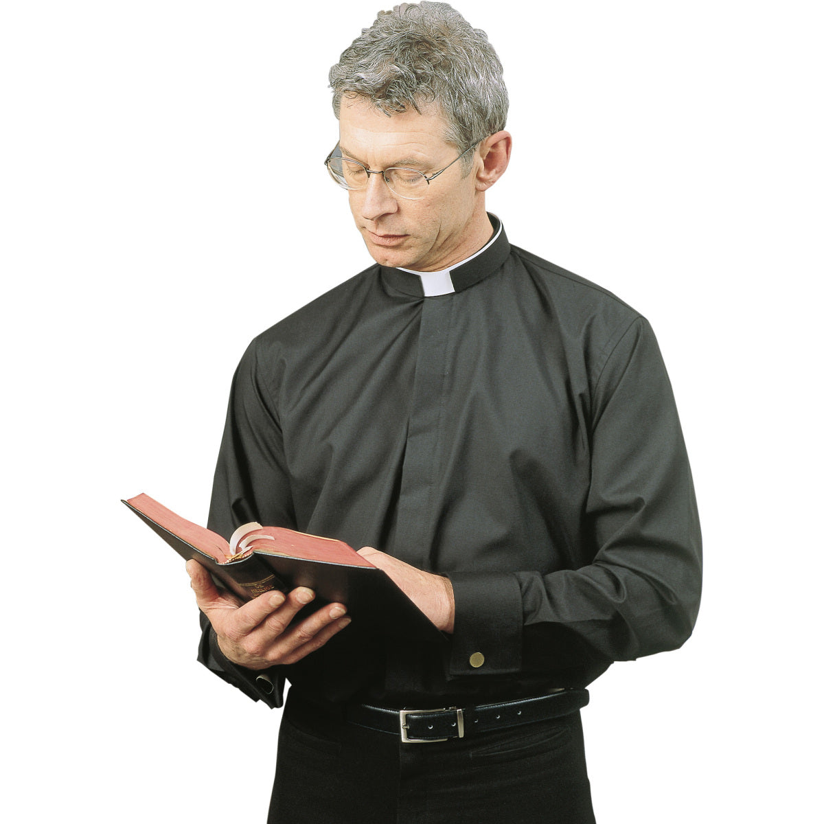 Long-Sleeve Torino Stadelmaier Clergy Shirt by Slabbinck