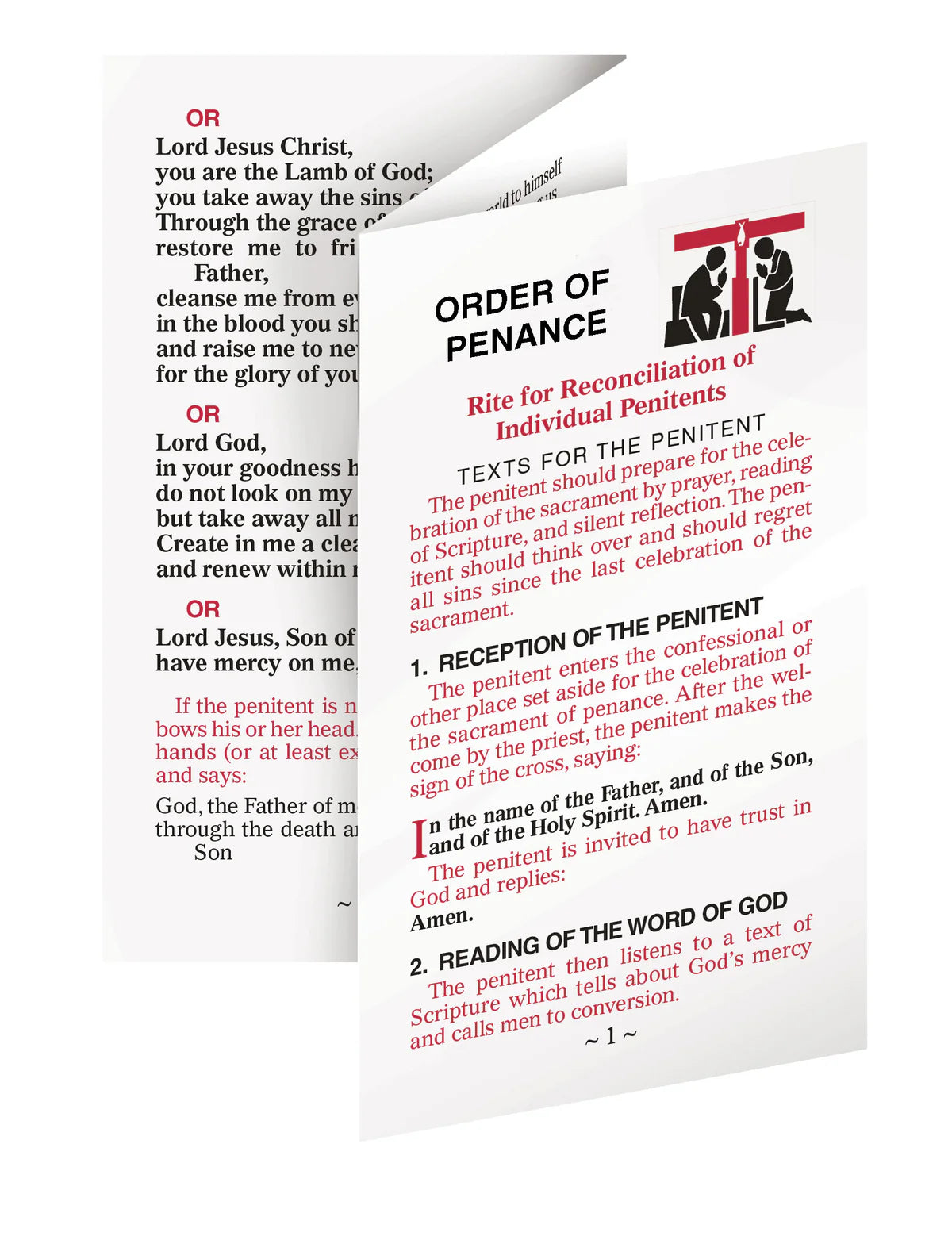 Order of Penance Tri-fold for the Penitents