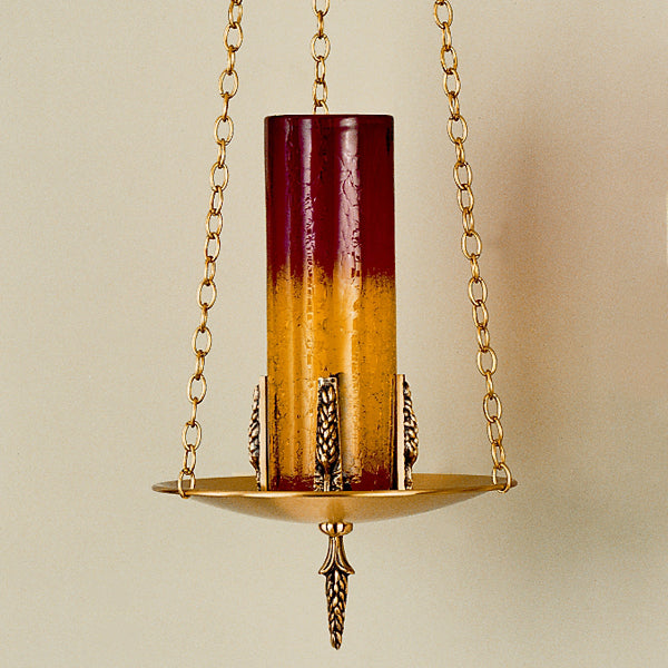 Bronze Hanging Sanctuary Lamp: 5757 Style - 11.5" Dia
