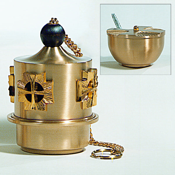 Combination Finish Bronze Censer & Boat: 5810 Style