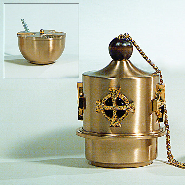 Combination Finish Bronze Censer & Boat: 5815 Style
