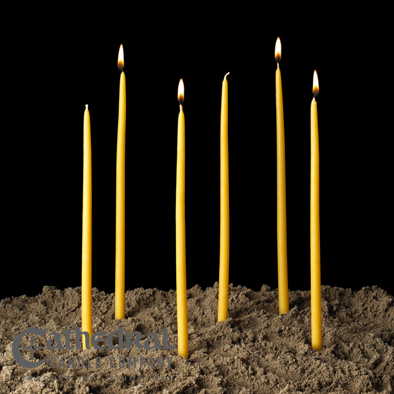 Devotional Tapers - 100% Beeswax Unbleached (11" length)