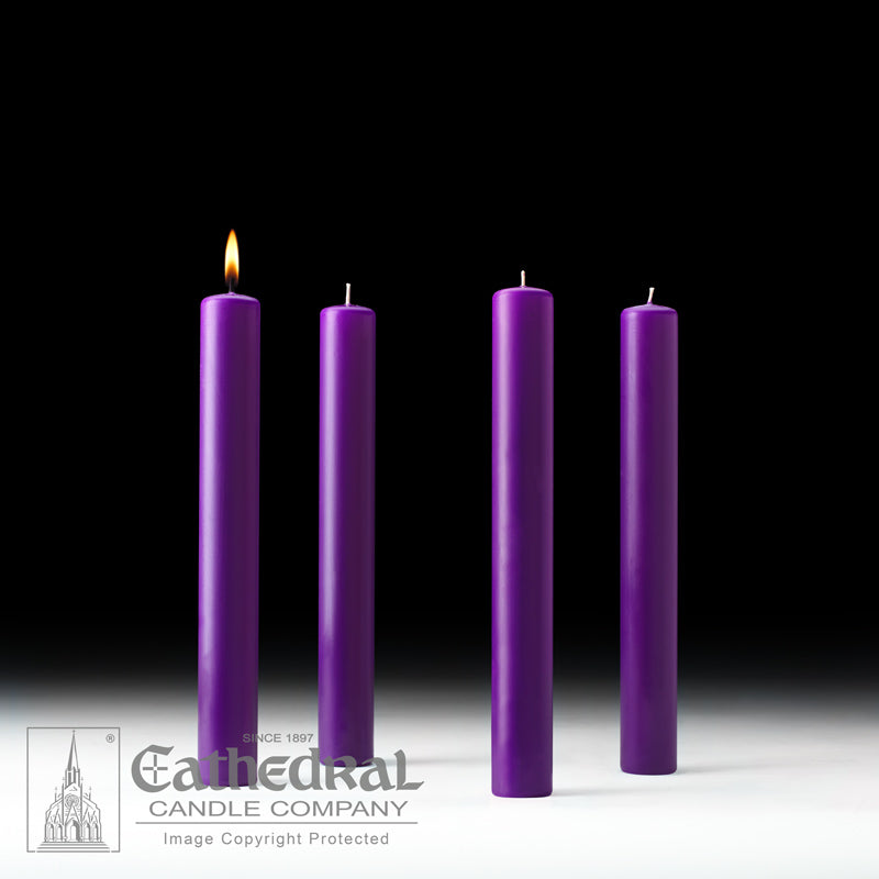 Church Advent Candle Set (1-1/2" x 12")