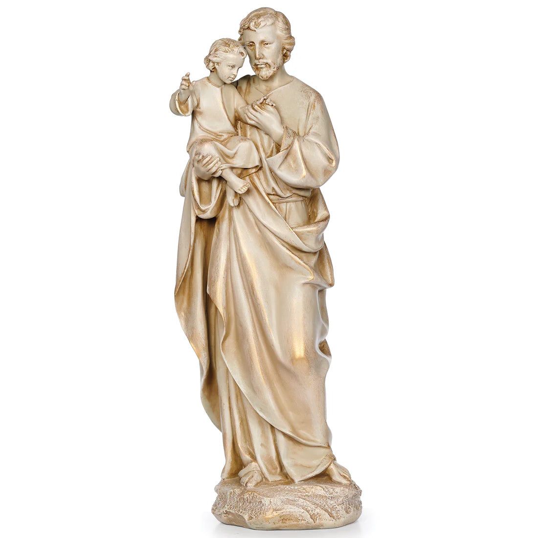 Joseph's Studio St. Joseph Figure with Antique Gold Finish (13.75") - Renaissance Collection