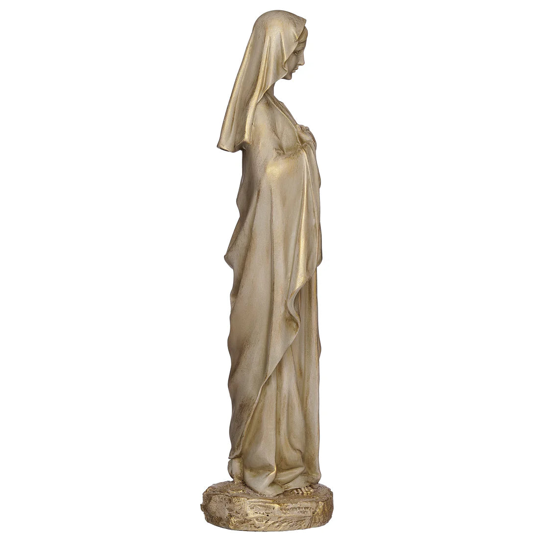Joseph's Studio Immaculate Heart Figure with Antique Gold Finish (13.75") - Renaissance Collection