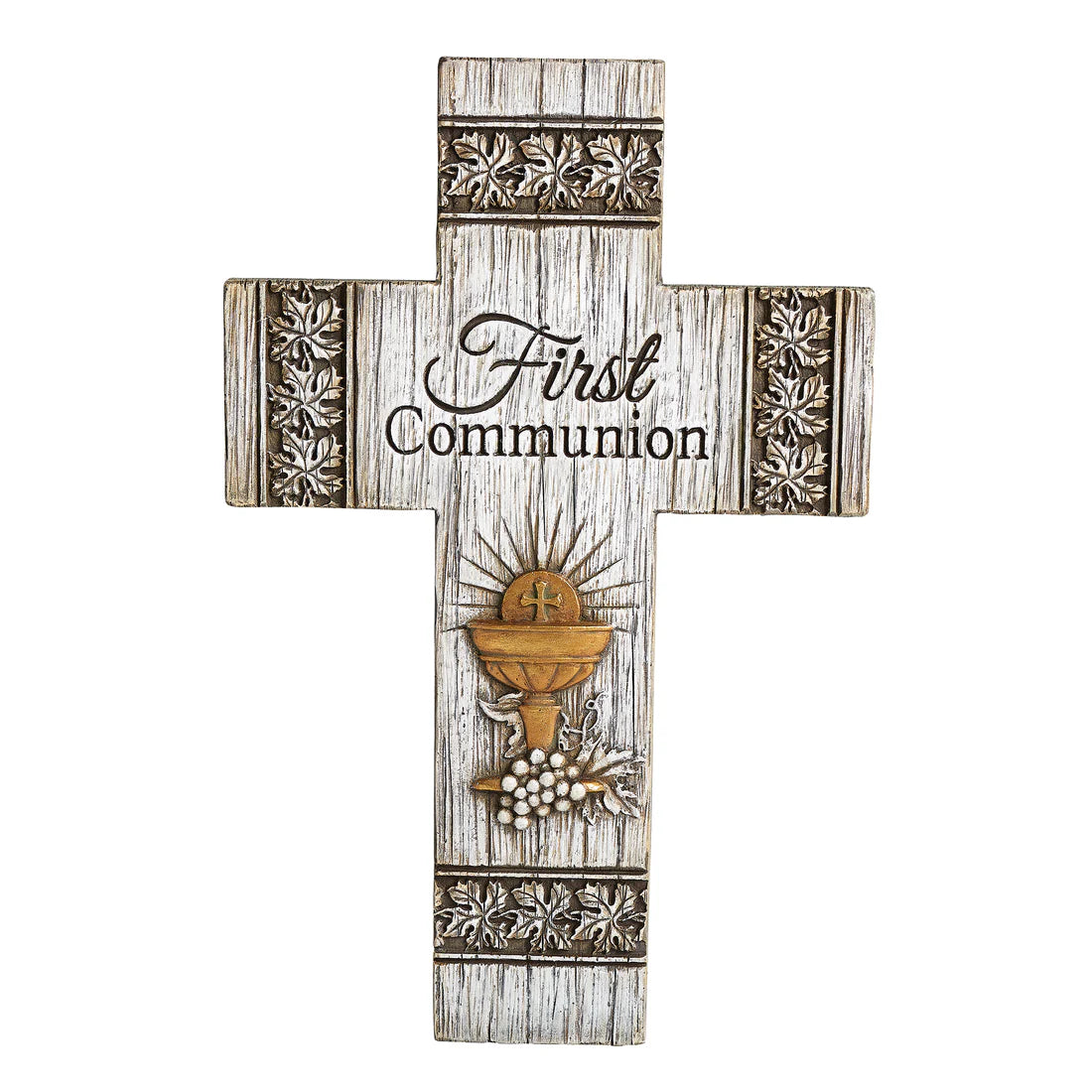 Distressed First Communion Wall Cross (8.75")