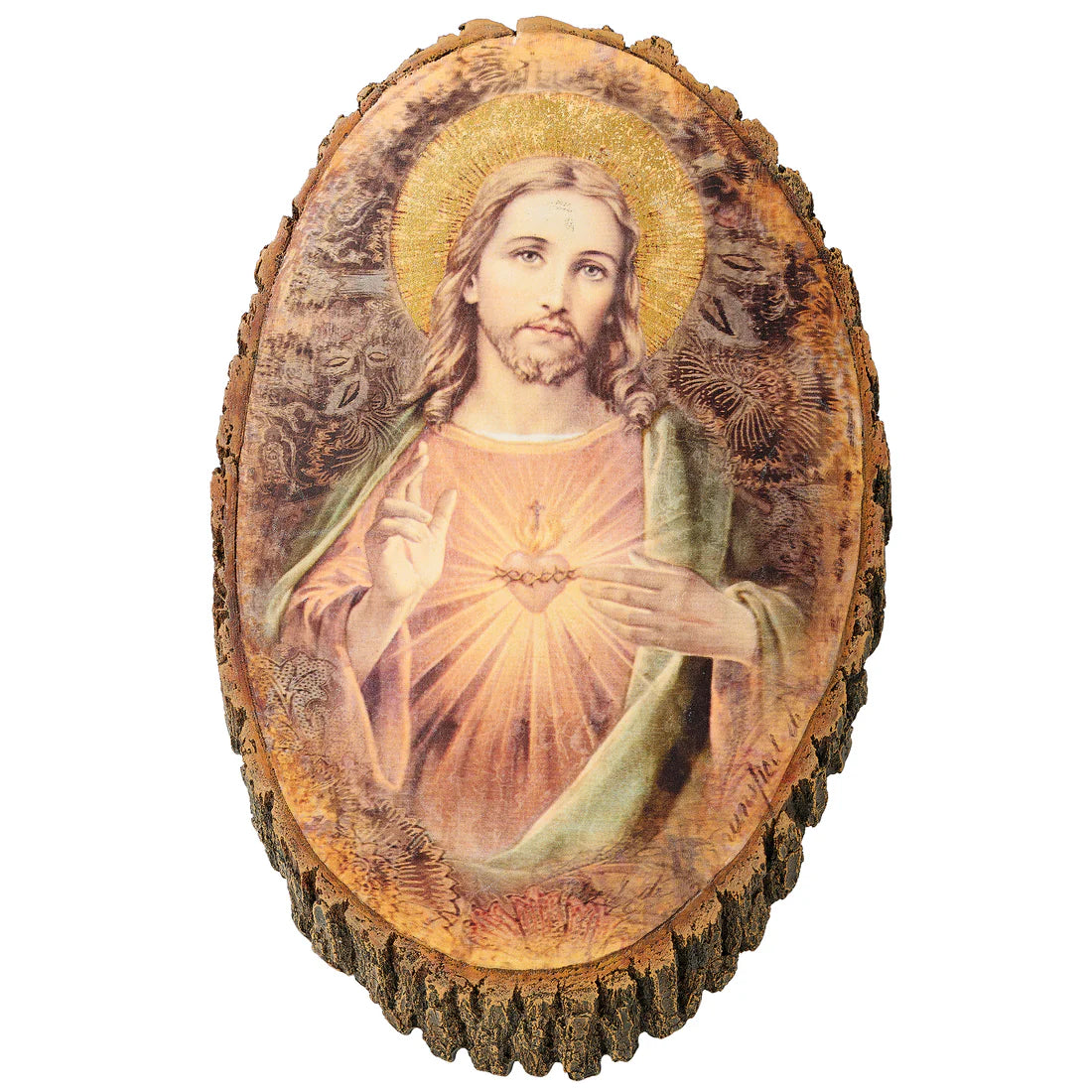 Wood-Cut Style Oval Wall Plaque
