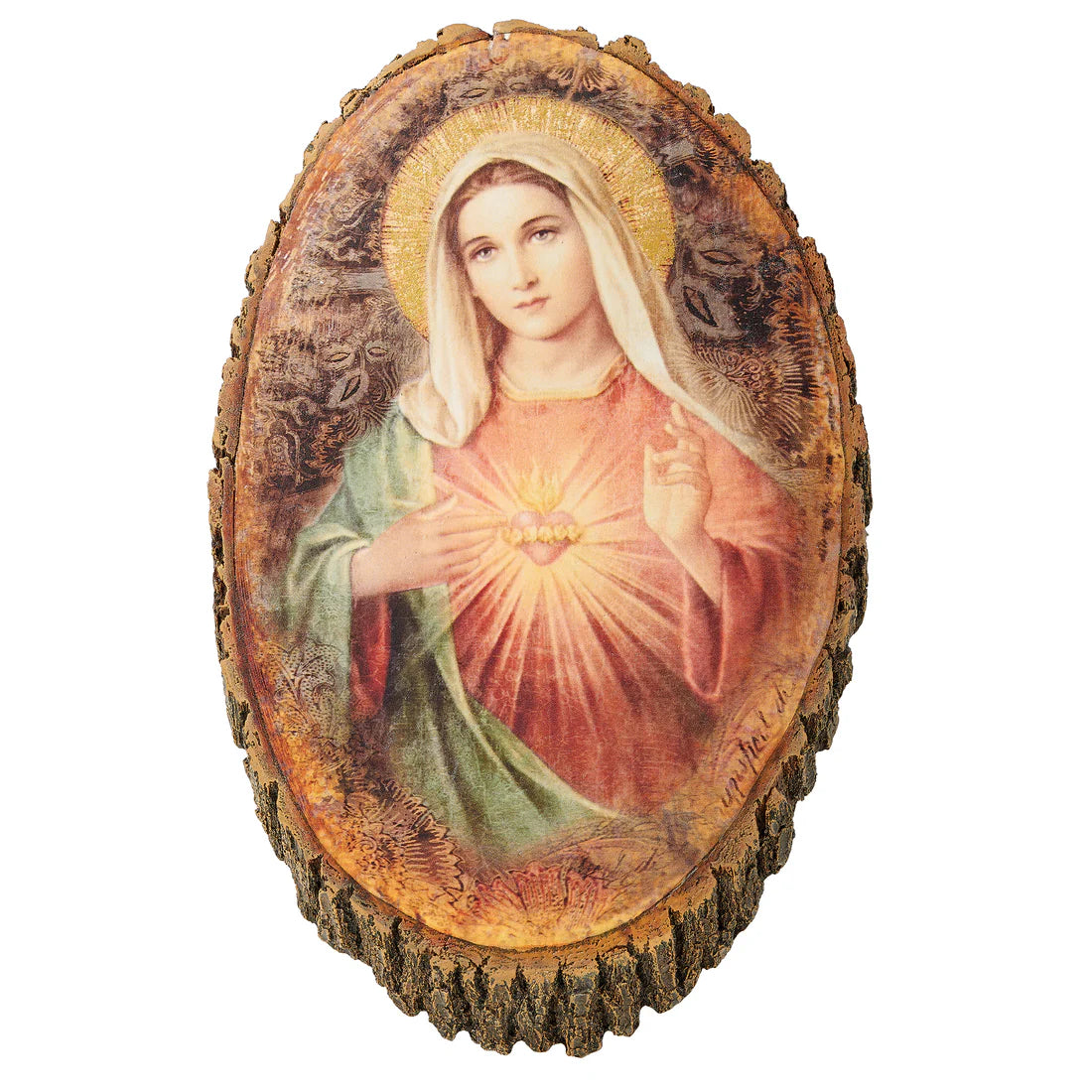 Wood-Cut Style Oval Wall Plaque