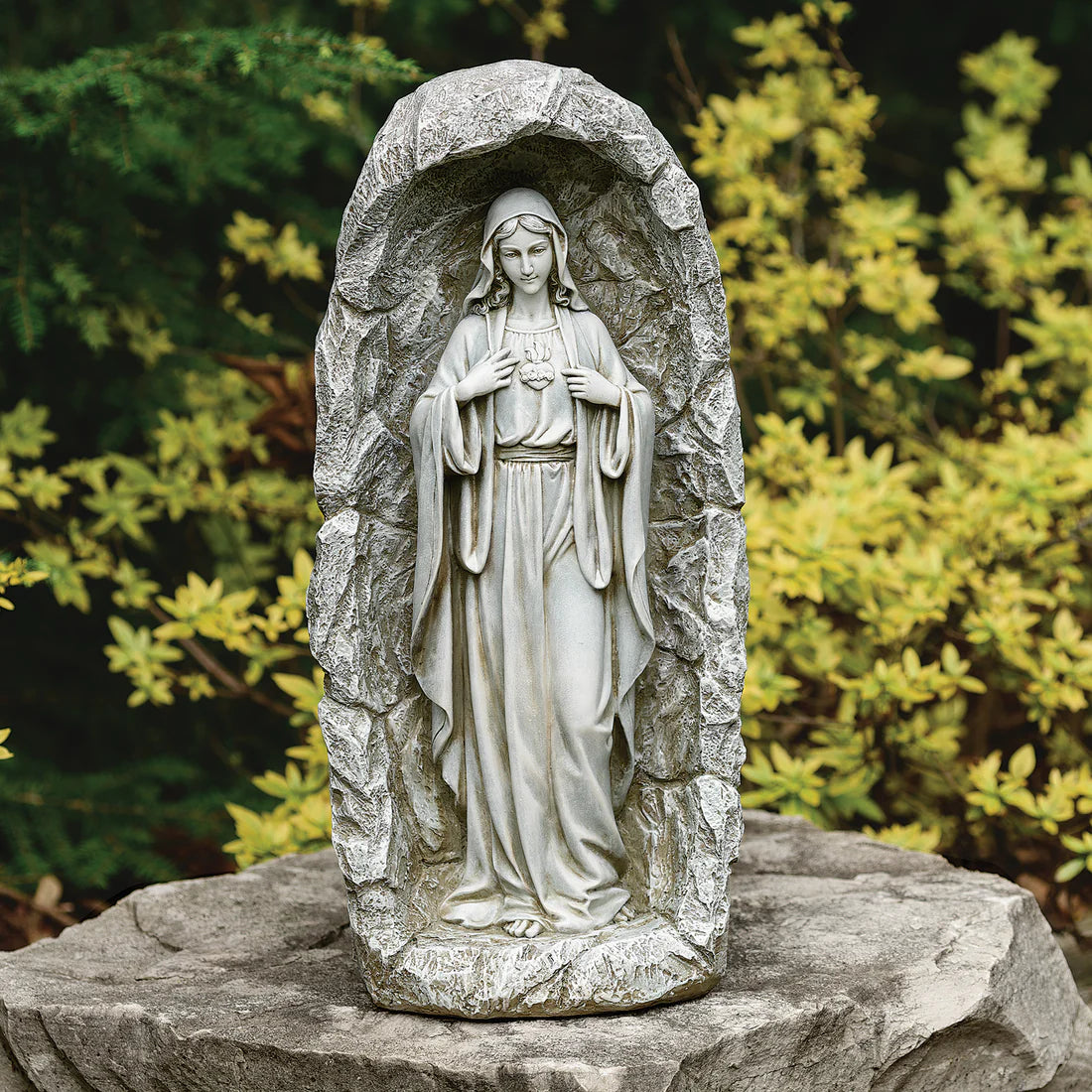 LED Solar Grotto Statue (~18.75")