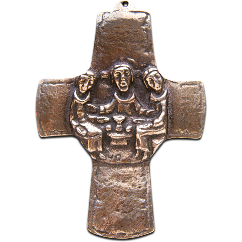 Slabbinck Bronze Cross - Emmaus Disciples (4")