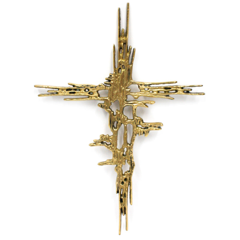 Slabbinck Matte Brass Cross (11-13/16")