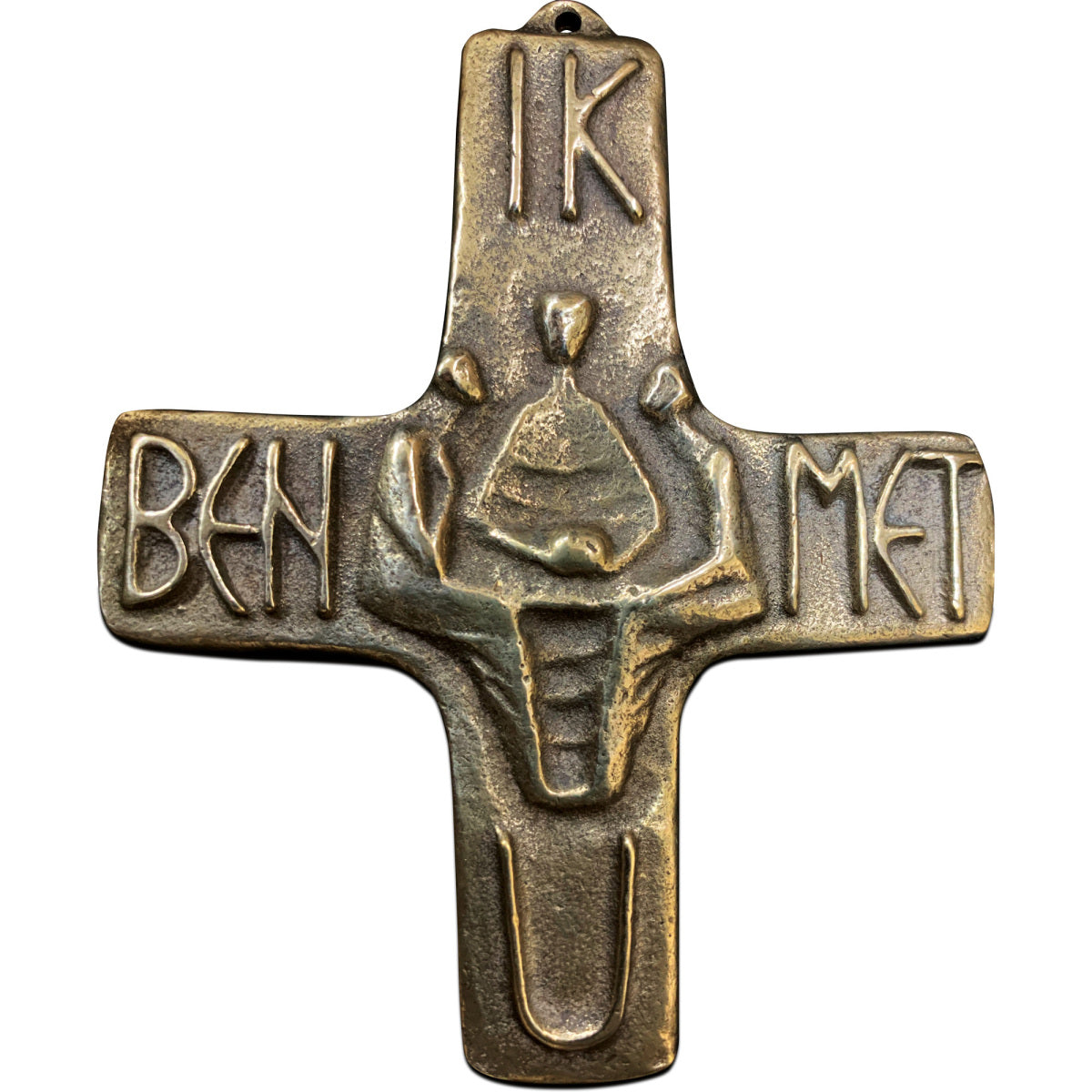 Slabbinck Bronze Cross - "Ik ben met U" (4")