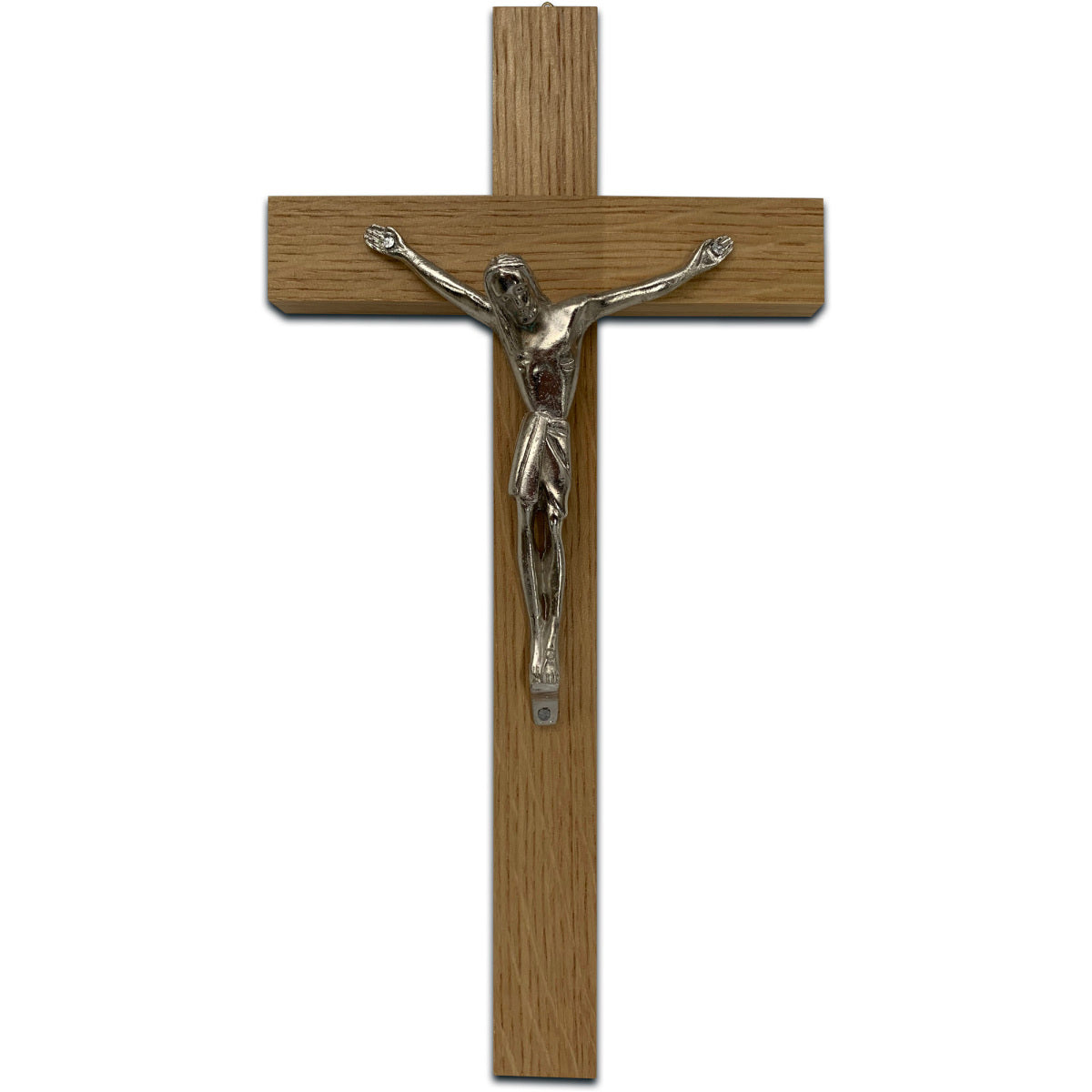 Slabbinck Wooden Crucifix with Metallic Corpus (8")