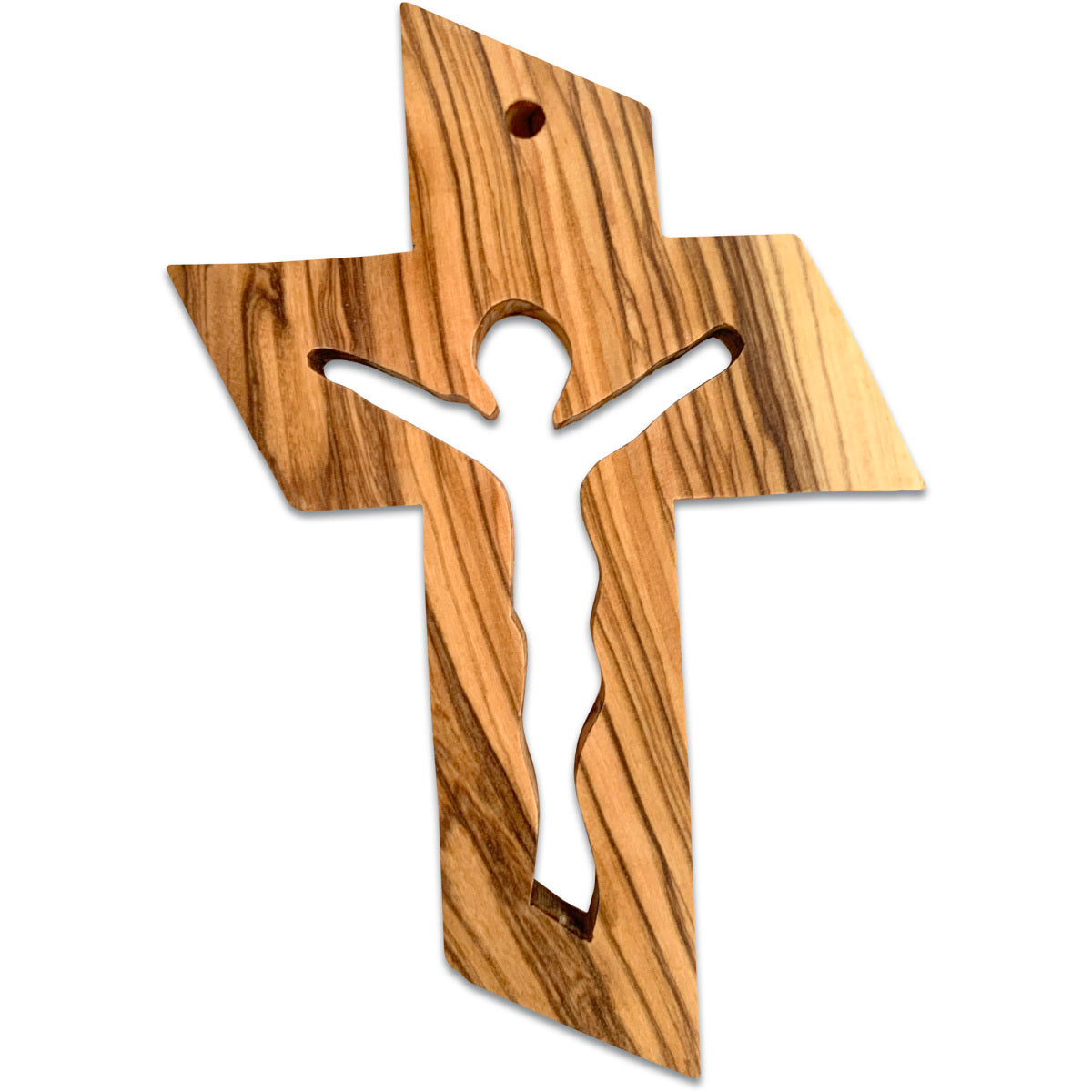 Slabbinck Olive Wood Carved Crucifix (5-1/8")