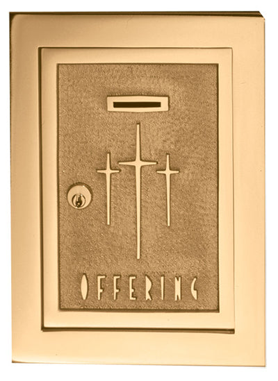 Ambry | 8-3/4" x 11-3/4" | Bronze | Three Crosses