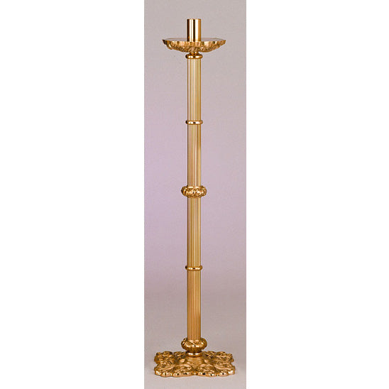 Cierge Pascal de Sol en Bronze à la Riche Finition Dorée : Style 6193 - 122 cm H - Douille de 3,8 cm