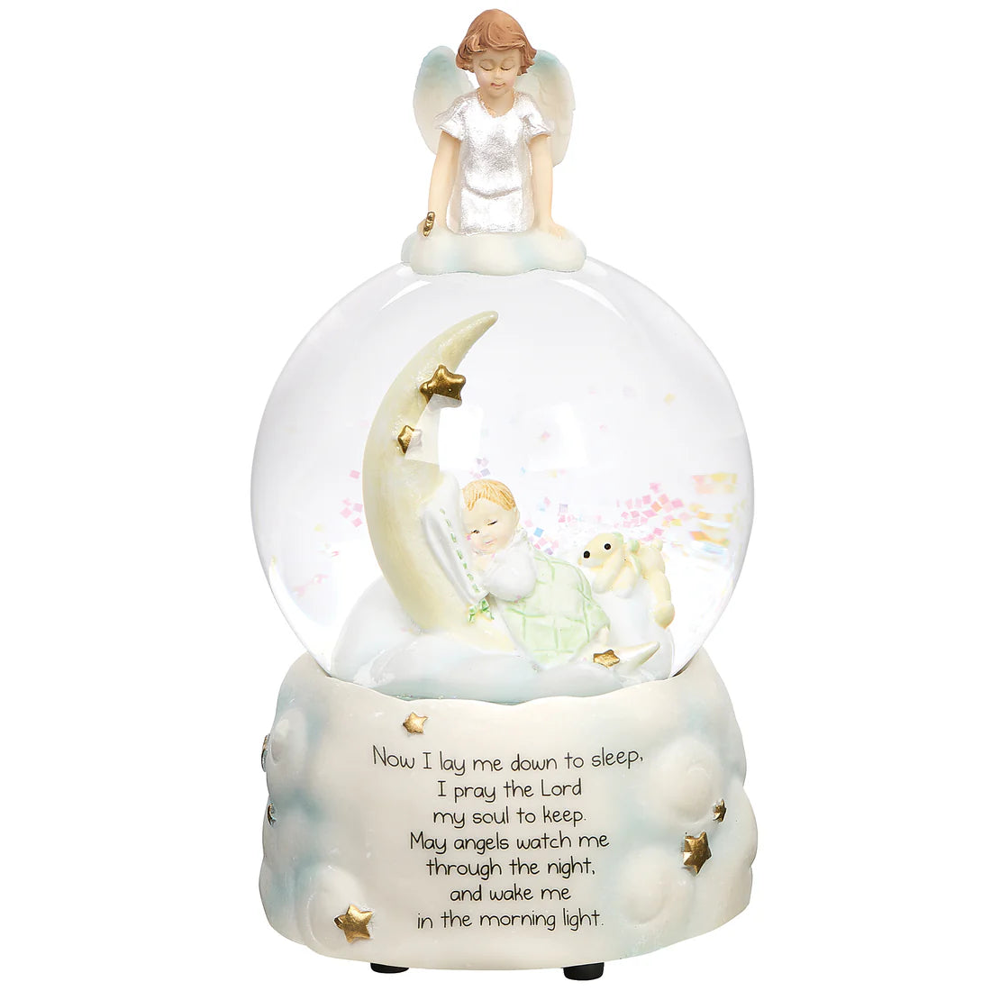 Glitterdome Bedtime Prayer Musical - "Brahms' Lullaby" Tune (7.5")