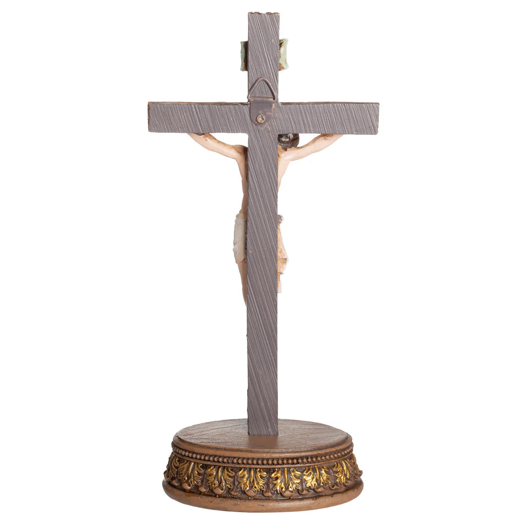 Joseph's Studio Crucifix with Ornate Stand (8.5")