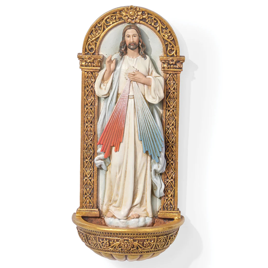 Joseph's Studio Divine Mercy Holy Water Fountain (7.25") – Renaissance Collection