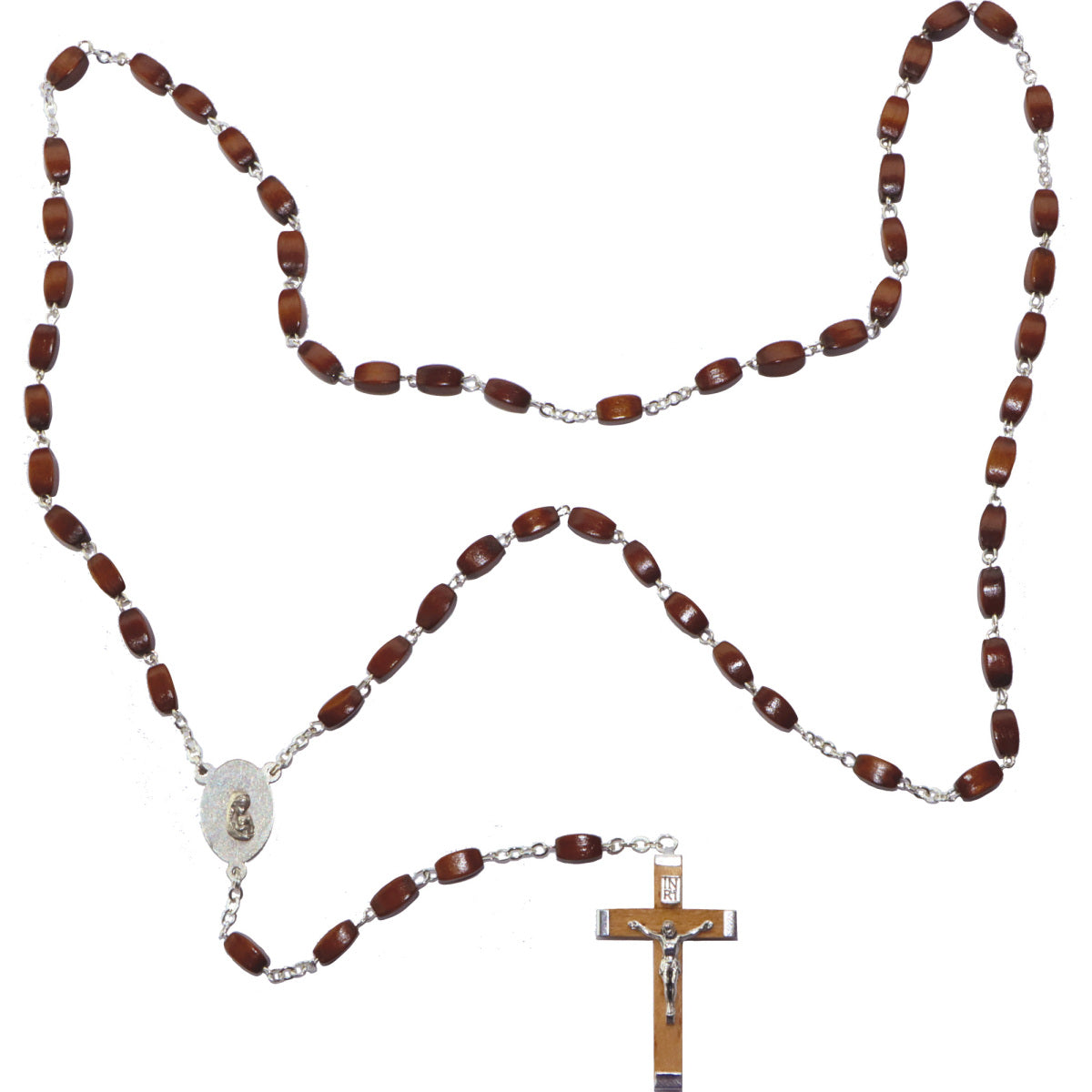 Slabbinck Brown Wood Bead Rosary