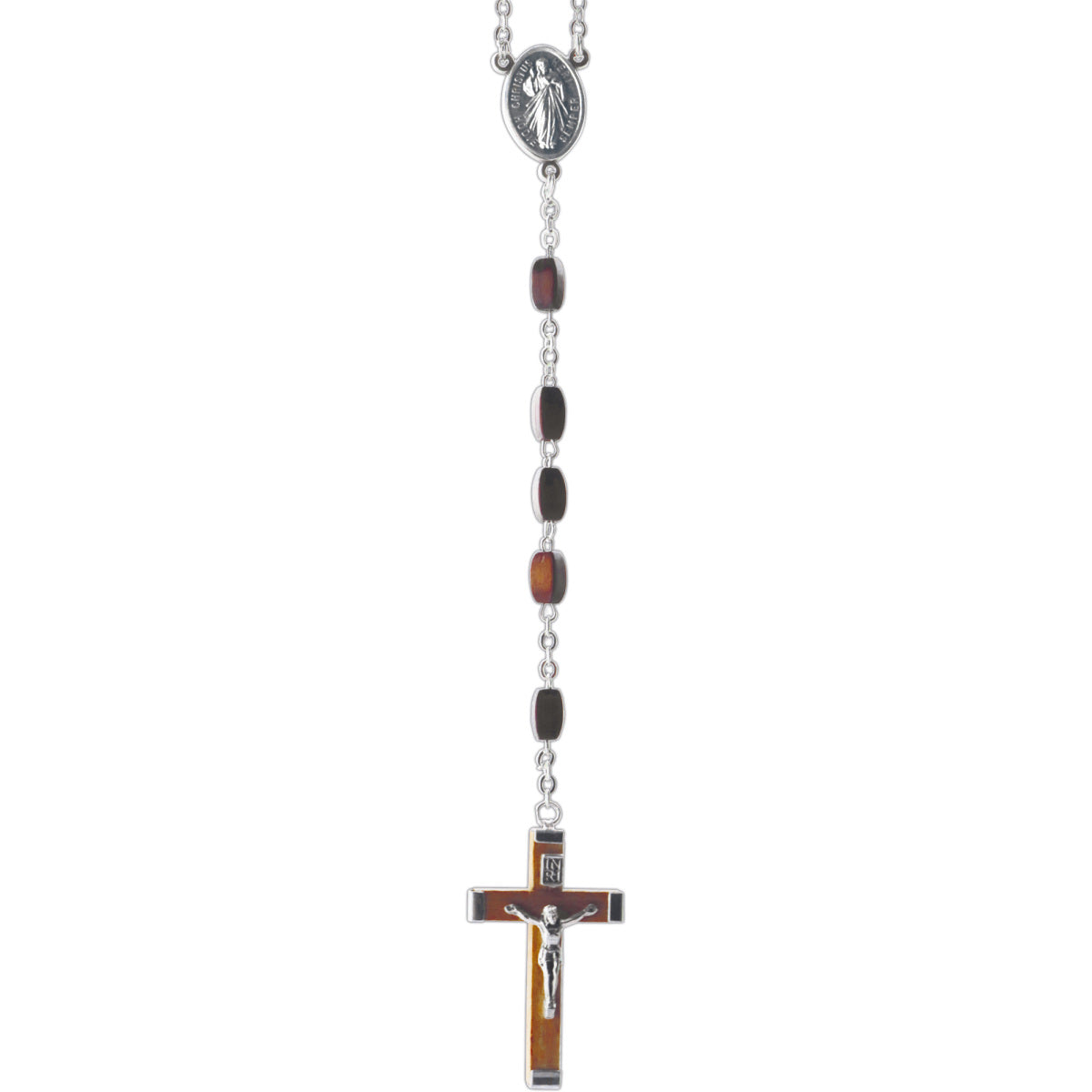 Slabbinck Brown Wood Bead Rosary