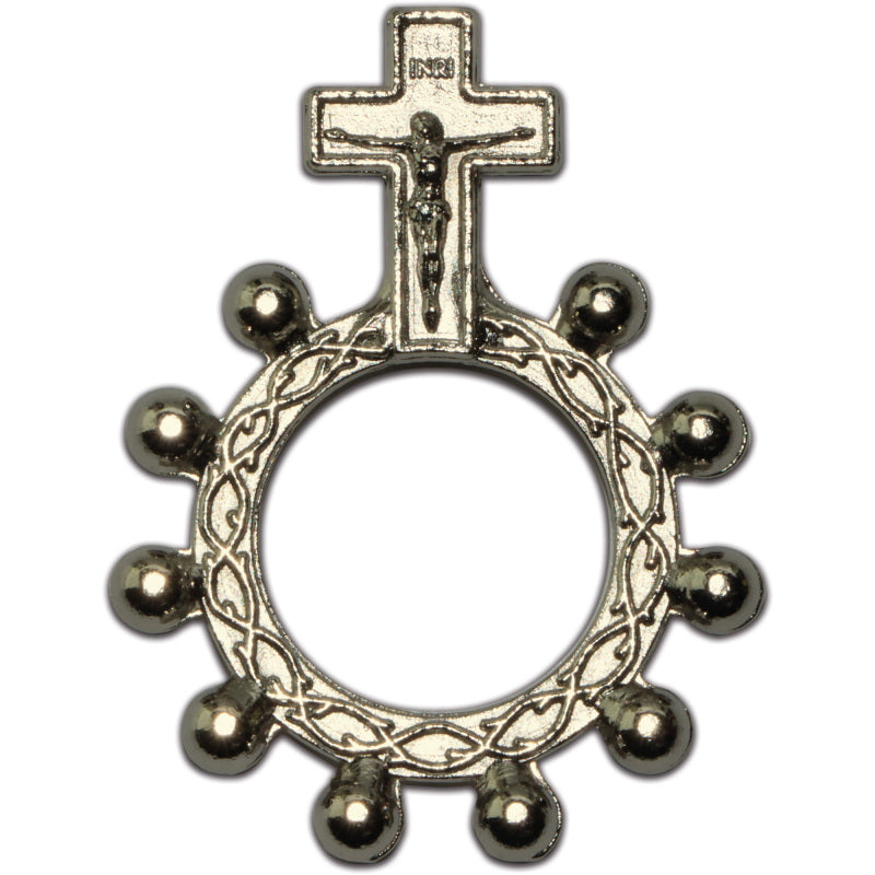 Metal Rosary Ring - Nickel-Plated