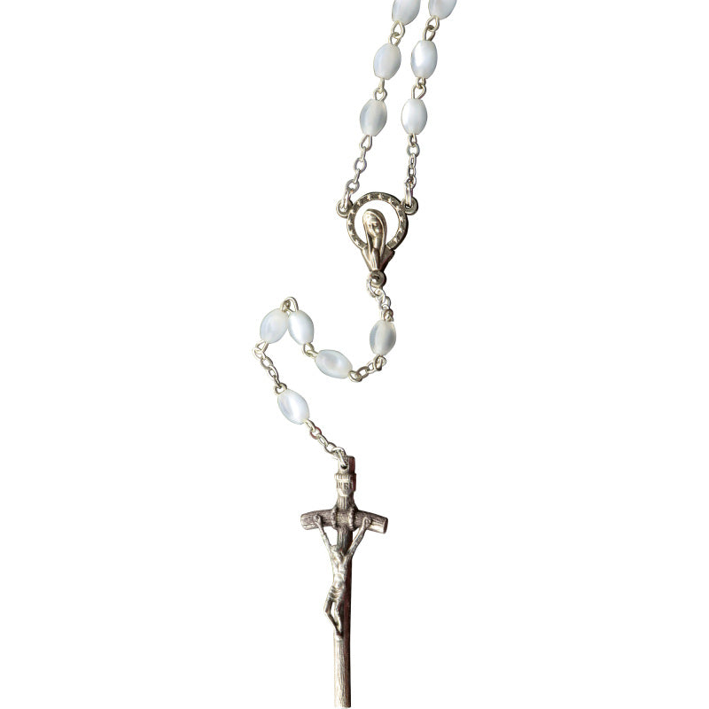 Slabbinck Silver-Coloured Mother-of-Pearl Rosary
