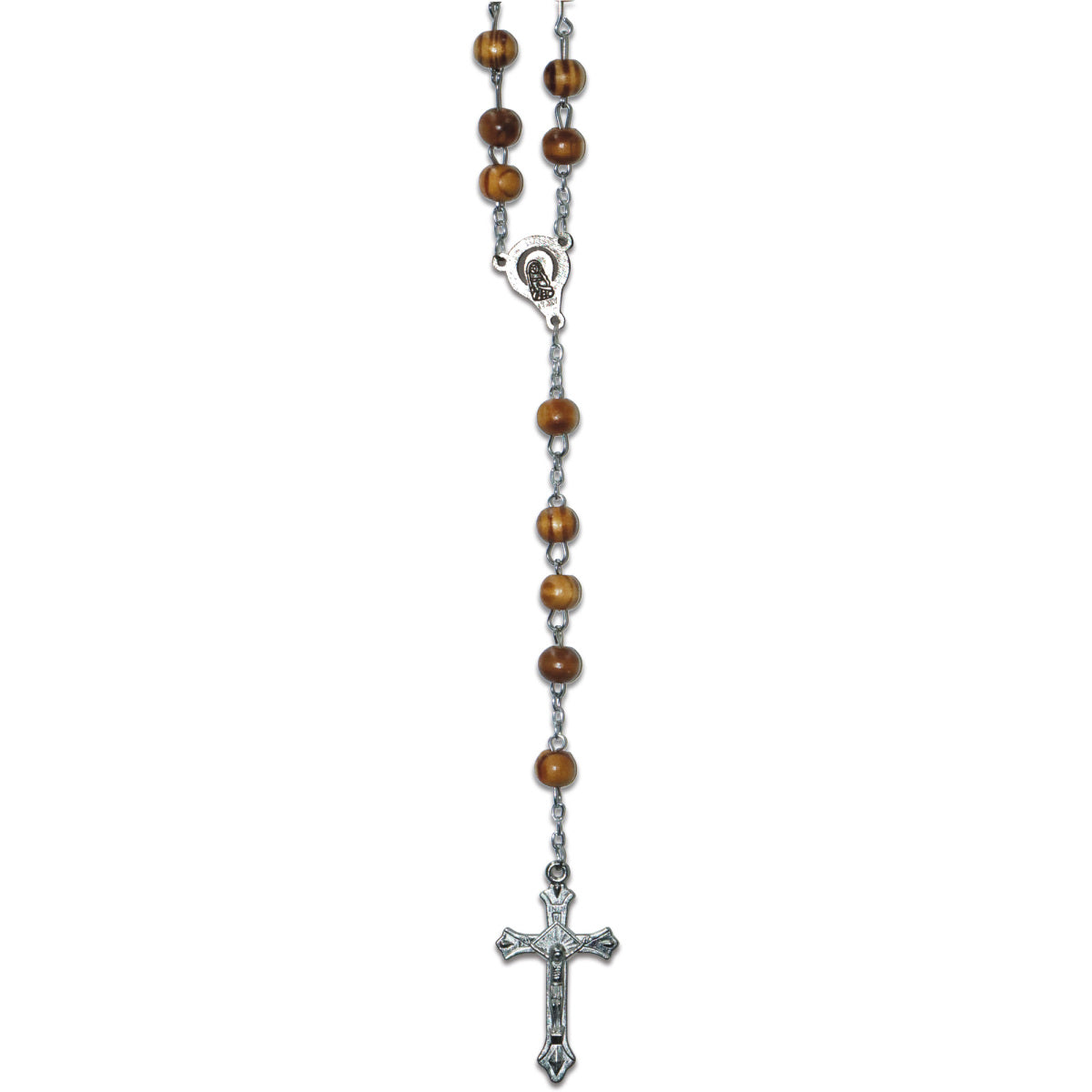 Slabbinck Wooden Rosary with Metal Chain