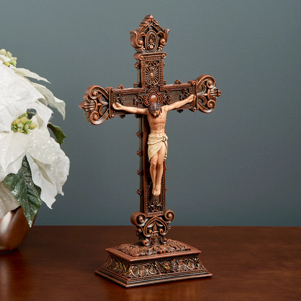 Joseph's Studio Ornate Standing Crucifix (14.5")