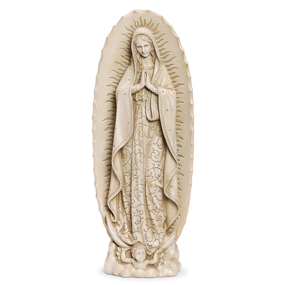 Joseph's Studio Our Lady of Guadalupe Figure with Antique Gold Finish (15.5") - Renaissance Collection