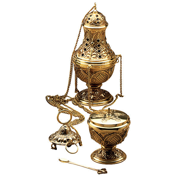 Classic Copper Censer & Boat w/Spoon