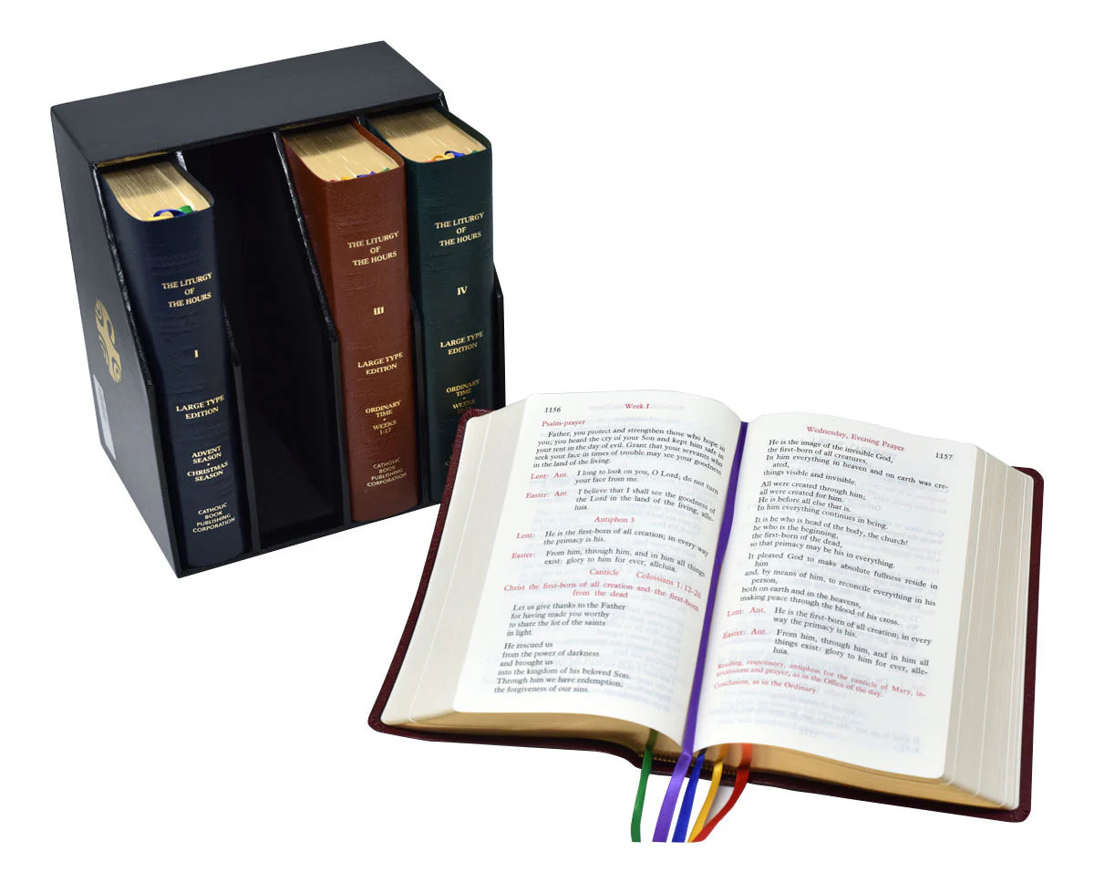 Liturgy of the Hours (Set of 4) - Large Type Leather