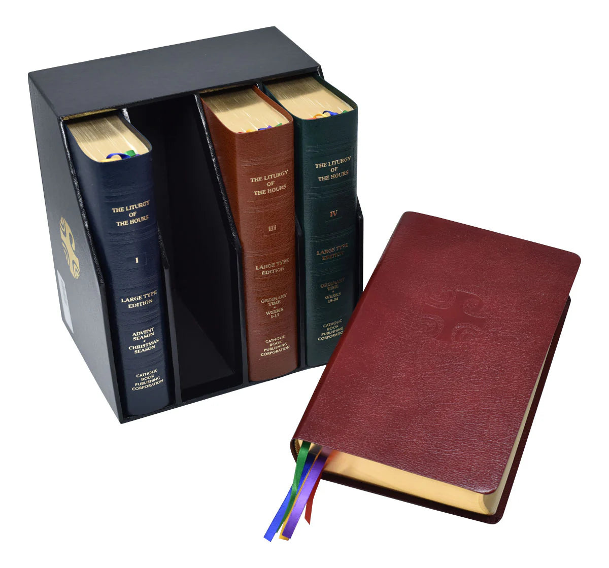 Liturgy of the Hours (Set of 4) - Large Type Leather
