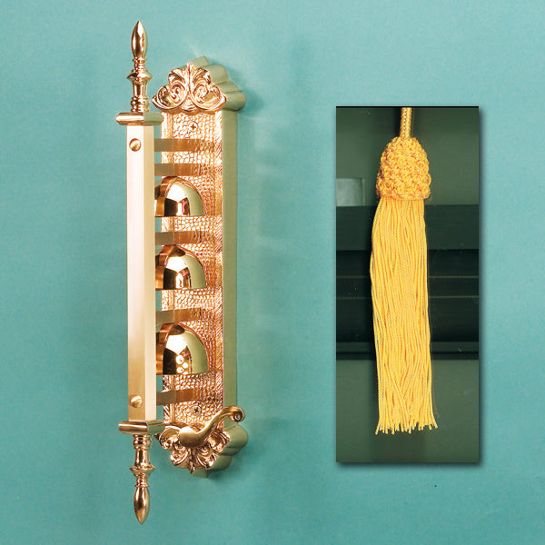 Bronze Sanctuary Pull Bells: 7130 Style - Backplate: 16" x 3 3/4"