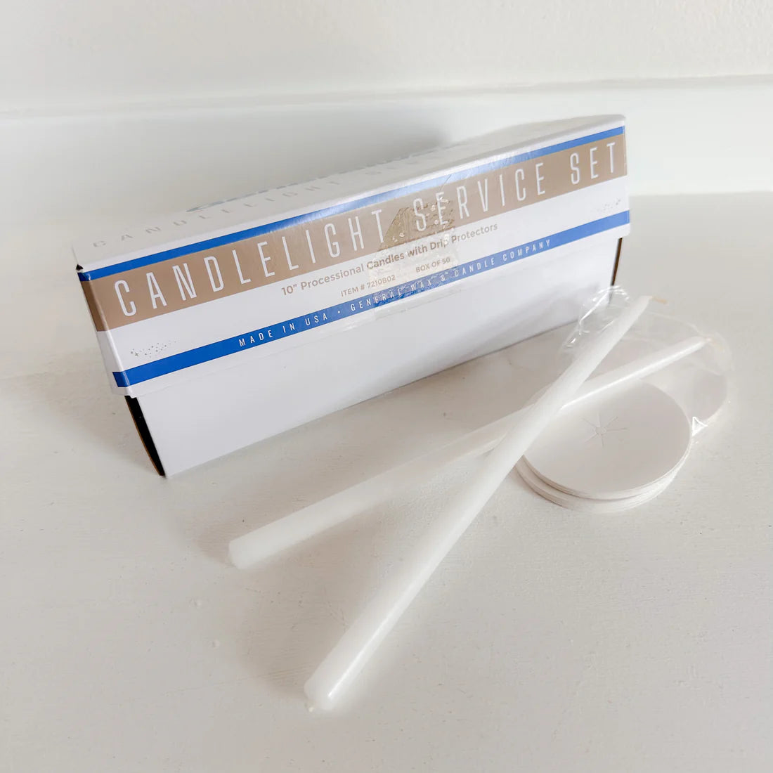10" Processional Candles with Bobeches